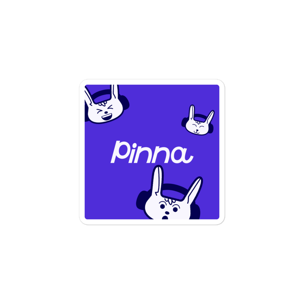 Pinna the Bunny Square Stickers