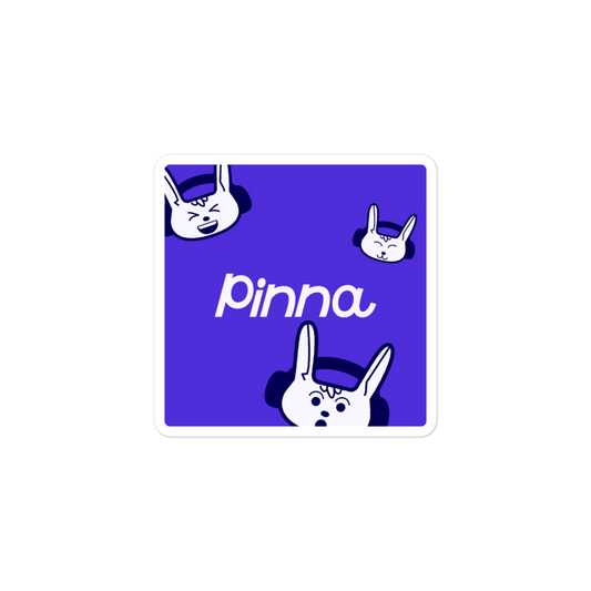 Pinna the Bunny Square Stickers